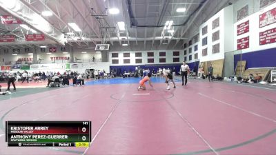 141 lbs Cons. Round 2 - Kristofer Arrey, Missouri Valley vs Anthony Perez-Guerrero, Southern Oregon