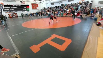 89-97 lbs Semifinal - Addison Apodaca, Riverton Middle School vs Gabbie Hetzel, Thermopolis Middle School