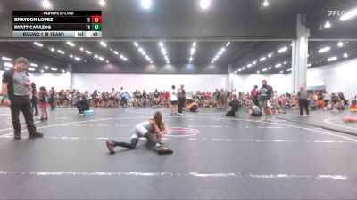 72 lbs Round 1 (8 Team) - Braydon Lopez, Takedown Elite vs Ryatt Cavazos, Top Rank