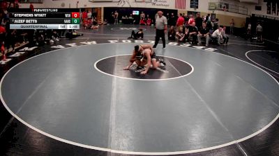 133 lbs Quarterfinal - Stephens Wyatt, West Shamokin Hs vs Juzef Betts, Valley Hs