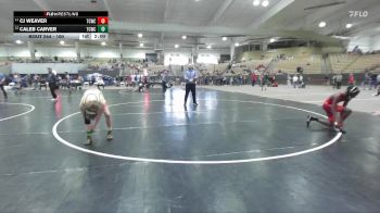 100 lbs Cons. Round 2 - Cj Weaver, Tullahoma Takedown Club vs Caleb Carver, Hawks Wrestling Club