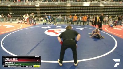 62 lbs Semifinal - Cash Nehl, Worland Wrestling Club vs Kali Jameson, North Big Horn Rams