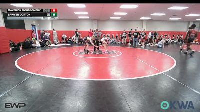 132 lbs Consolation - Maverick Montgomery, Skiatook Youth Wrestling vs Sawyer Dorton, Grove Takedown Club