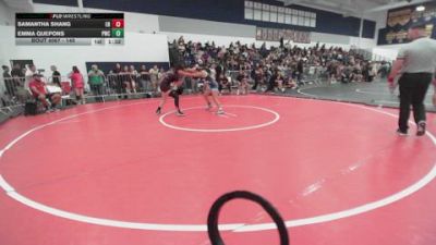 140 lbs Champ. Round 1 - Samantha Shang, Etiwanda HS vs Emma Quepons, Pounders Wrestling Club