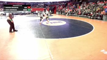 1A 138 lbs Cons. Round 2 - Hunter Brandon, Gibson City (G.C.-Melvin-Sibley) vs Alex Kostecka, Kankakee (McNamara)