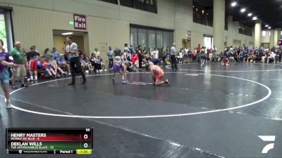 95 lbs Round 3 (6 Team) - Deklan Wills, The Untouchables Black vs Henry Masters, Patriot WC Blue