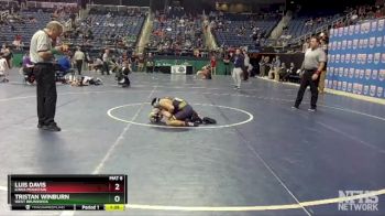 3A 106 lbs Champ. Round 1 - Luis Davis, Kings Mountain vs Tristan Winburn, West Brunswick