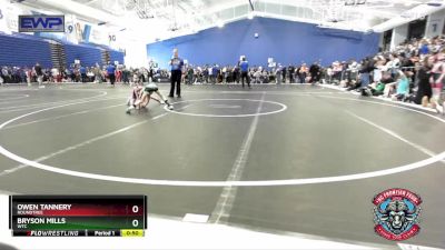 55 lbs Semifinal - Bryson Mills, WTC vs Owen Tannery, Roundtree