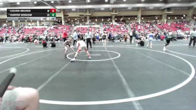 75 lbs Round 2 - Hunter Wisdom, Caney Valley vs Colten Becker, Black Fox