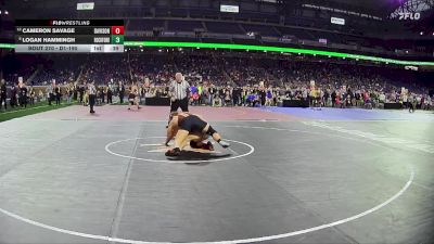 D1-190 lbs Cons. Round 2 - Cameron Savage, Davison HS vs Logan Hammingh, Rockford HS