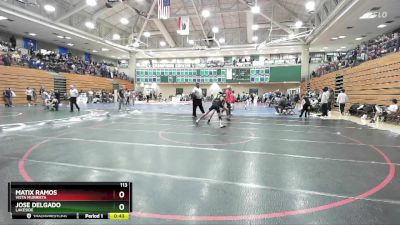 113 lbs Champ. Round 1 - Matix Ramos, Vista Murrieta vs Jose Delgado, Lakeside