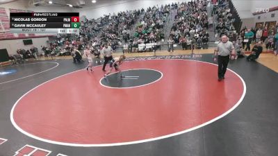 127 lbs Quarterfinal - Nicolas Gordon, Palmyra Area Hs vs Gavin McCauley, Penn Manor Hs