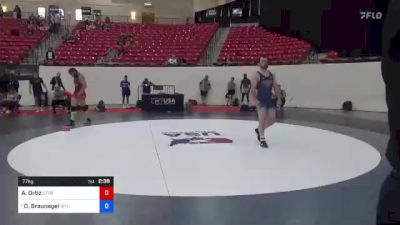 77 kg 7th Place - Alec Ortiz, Minnesota Storm vs Danny Braunagel, Illinois Regional Training Center/Illini WC