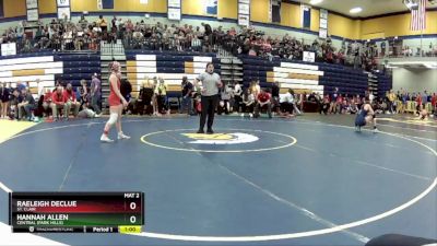 115 lbs. Cons. Round 2 - Hannah Allen, Central (Park Hills) vs Raeleigh Declue, St. Clair