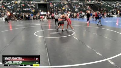 285 lbs Champ. Round 3 - Marcel Gonzalez, Pratt Community College vs Xavier Bradford, Western Colorado University