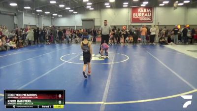 45 lbs Cons. Round 4 - Knox Hammerl, Rangers Wrestling Club vs Coleton Meadors, Martinsville Wrestling Club