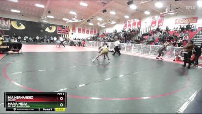 100 lbs Cons. Round 6 - Maria Mejia, Del Oro-Bakersfield vs Mia Hernandez, Colony