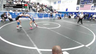 105 lbs 3rd Place Match - Arata Sakamoto, Santa Monica vs Leila Rivera, El Toro
