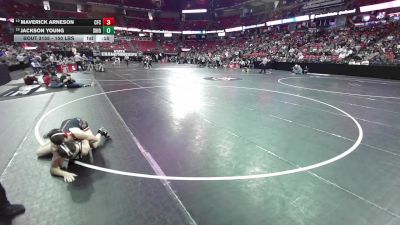 150 lbs Cons. Sub-quarters - Maverick Arneson, Cochrane-Fountain City vs Jackson Young, Shiocton