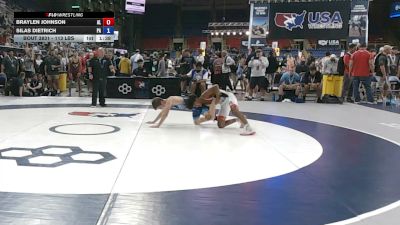 113 lbs Champ. Rd Of 128 - Braylen Johnson, Alabama vs Silas Dietrich, Pennsylvania