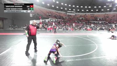 70 lbs 5th Place Match - Bentleigh Sherman, Chetek-Weyerhaeuser vs Josie Vander Hyden, Freedom