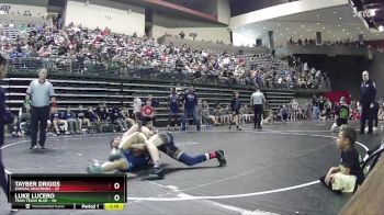 130 lbs Round 4 (6 Team) - Luke Lucero, Team Texas Blue vs Tayber Driggs, Kansas Anaconda