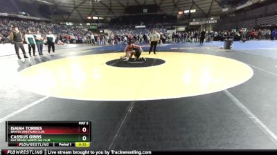 175 lbs Quarterfinal - Cassius Gibbs, Mat Demon Wrestling Club vs Isaiah Torres, Braves Wrestling Club