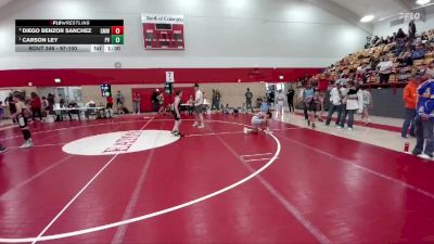 97-100 lbs Round 3 - Carson Ley, Platte Valley vs Diego Benzor Sanchez, Greeley Metro WC