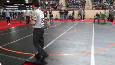 70_B lbs Consi Of 16 #2 - Colton Zeamer, Hempfield vs Ryder Grandel, Jefferson Morgan