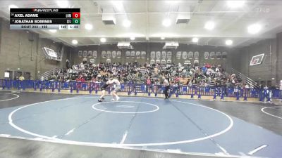 165 lbs Quarterfinal - Jonathan Borrnes, St. Joseph vs Axel Adame, Lompoc