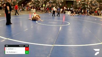 150 lbs Quarterfinal - Mason Prothman, East Butler vs Caleb Jackson, Seward Wrestling Club