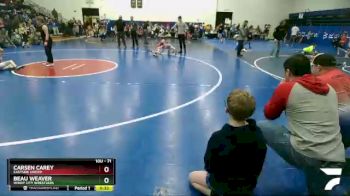 71 lbs Quarterfinal - Carsen Carey, Eastside United vs Beau Weaver, Windy City Wrestlers