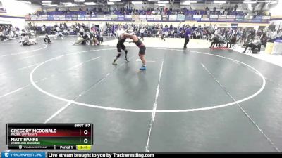 197 lbs Cons. Round 3 - Gregory Mcdonald, Pacific University vs Matt Hanke, Wisconsin-Oshkosh