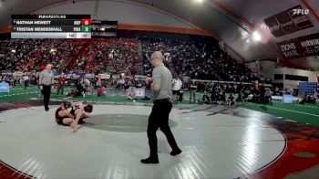 6A 98 lbs 5th Place Match - Nathan Hewett, Highland vs Tristan Mendenhall, Post Falls