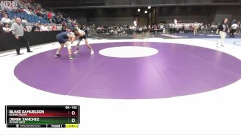 6A - 132 lbs Quarterfinal - Derek Sanchez, Olathe West vs Blake Samuelson, Olathe North