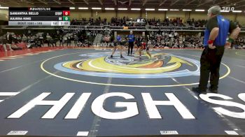 145 lbs 2nd Place - Samantha Bello, Central Falls/Blackstone Valley Prep vs Julissa King, North Kingstown