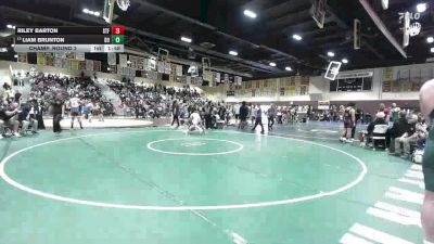 175 lbs Champ. Round 2 - Liam Brunton, Del Oro vs Riley Barton, Saint Francis