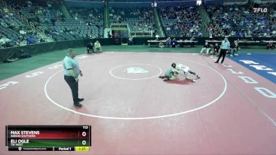 113 lbs Quarterfinal - Max Stevens, Gibson Southern vs Eli Ogle, Tri West