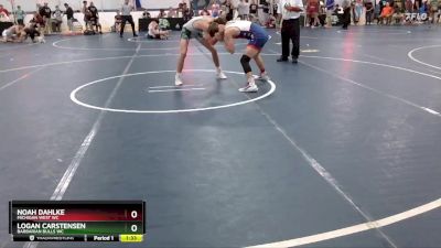 125 lbs Cons. Round 4 - Noah Dahlke, Michigan West WC vs Logan Carstensen, Barbarian Bulls WC