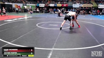 215 lbs Cons. Semi - Hayden Martin, South Anchorage High School vs KAVIK SKONBERG, Kodiak