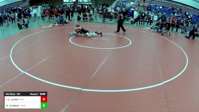 14U Boys - 84 lbs Champ. Round 1 - Corbin Lorek, Bulldog Premier Wrestling Club vs Noah Hudson, Terre Haute Northside Wrestling Club