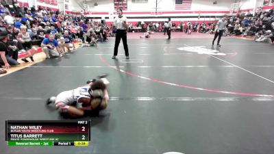 55 lbs Cons. Round 2 - Titus Barrett, Pirate Powerhouse Wrestling Ac vs Nathan Wiley, Butler Youth Wrestling Club