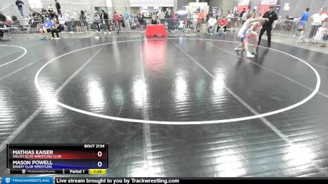 150 lbs Cons. Round 2 - Mathias Kaiser, Valley Elite Wrestling Club vs Mason Powell, Bandit Club Wrestling