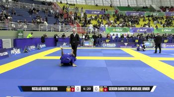 Gerson Barreto De Andrade Junior vs Nicolas Ribeiro Vieira 2025 Brasileiro Jiu-Jitsu IBJJF