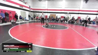 45-50 lbs Cons. Round 2 - Boden Curry, Carrollton Youth Wrestling vs Gibson Thompson, Team Owls