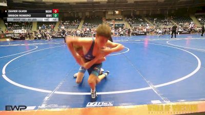 95 lbs Consi Of 8 #2 - Zavier Olver, Mat Assassins vs Brison Romero, Mile High Wrestling Club