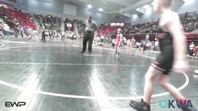 75 lbs Round Of 16 - Grayson Baker, Barnsdall Youth Wrestling vs Heston Grassl, Caney Valley Wrestling