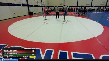 165 lbs Champ. Round 1 - Asaduddin Khaja, Harper College vs Casey Aikman, North Central College