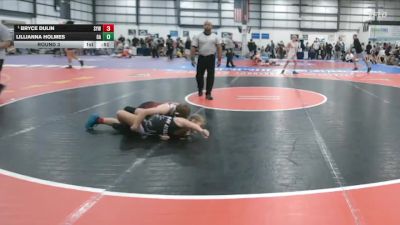 90 lbs Round 3 - Bryce Dulin, Smithfield Youth Wrestling vs Lillianna Holmes, 84 Athletes