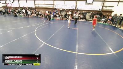 86 lbs Cons. Round 3 - Lawson Cochran, Uintah vs Jackson Averett, Champions Wrestling Club